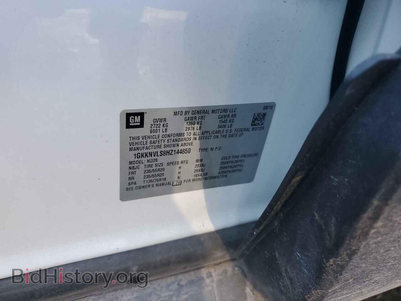 2017 GMC ACADIA - VIN: 1GKKNVLS8HZ144850 - Фото 13
