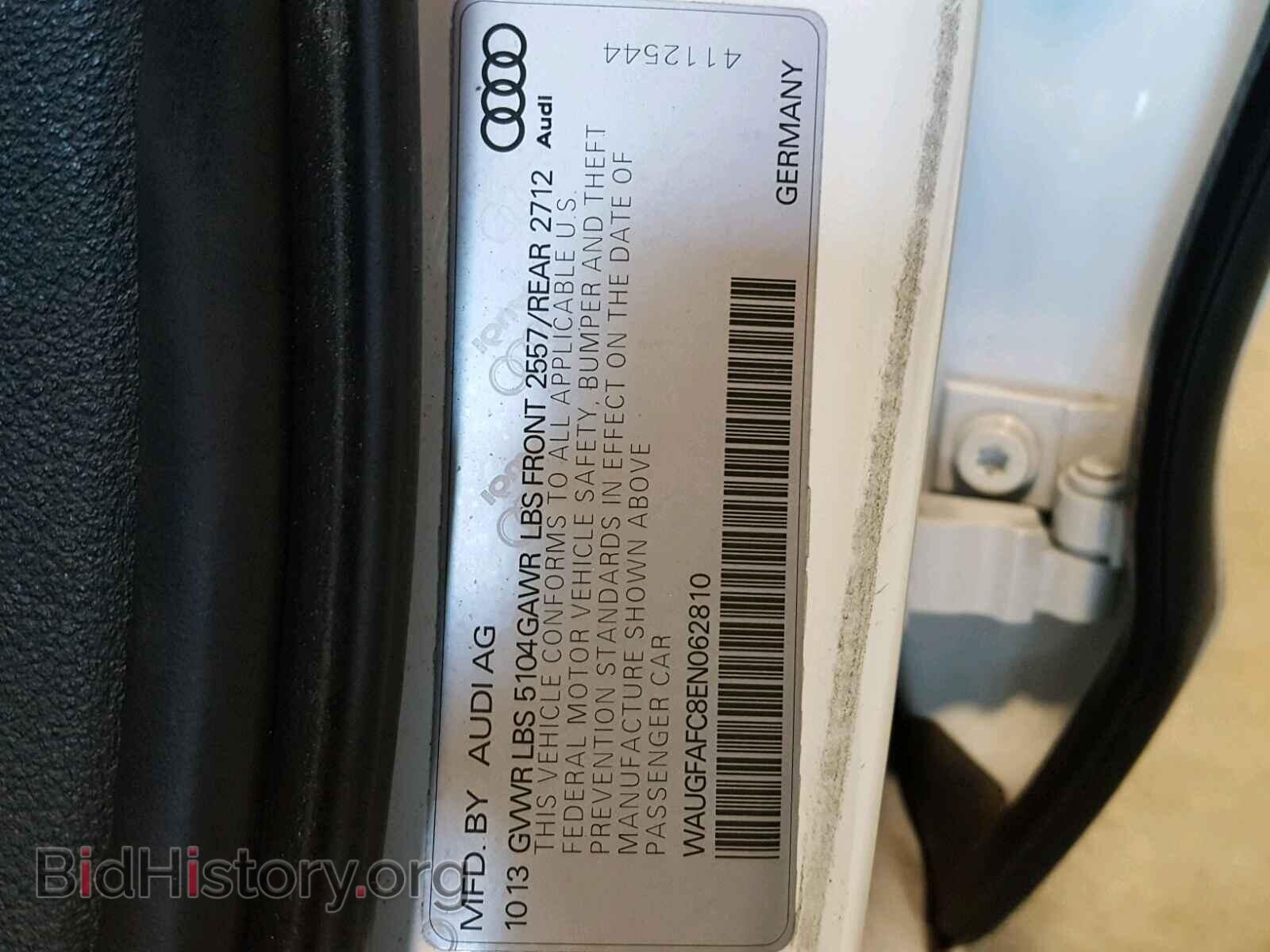 2014 AUDI A6 - VIN: WAUGFAFC8EN062810 - Фото 10