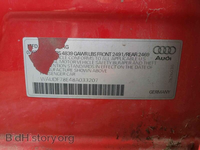 2008 Audi A4 (VIN WAUDF78E48A033207) — фото 10 из 10