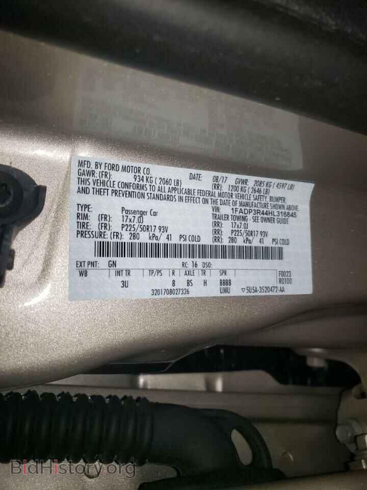 2017 FORD FOCUS - VIN: 1FADP3R44HL316845 - Фото 10