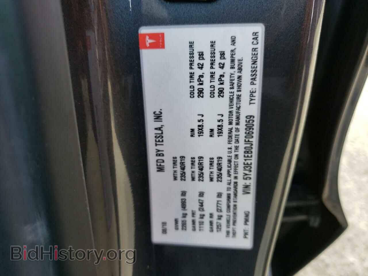 2018 TESLA MODEL 3 - VIN: 5YJ3E1EB0JF069059 - Photo 12