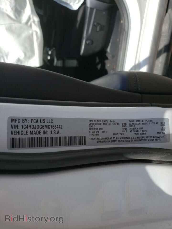 2021 DODGE DURANGO - VIN: 1C4RDJDG6MC766442 - Photo 10