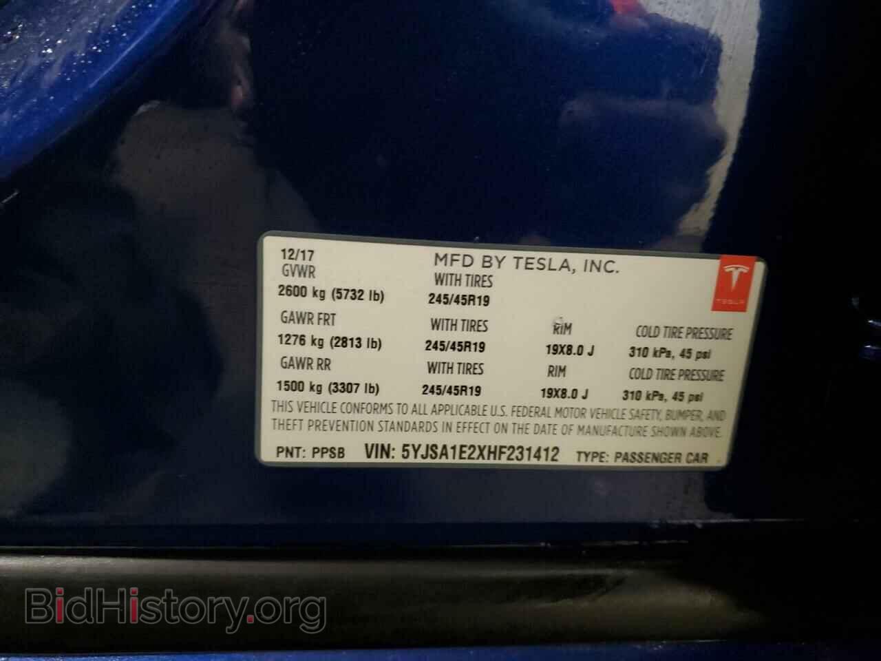 2017 TESLA MODEL S - VIN: 5YJSA1E2XHF231412 - Photo 12