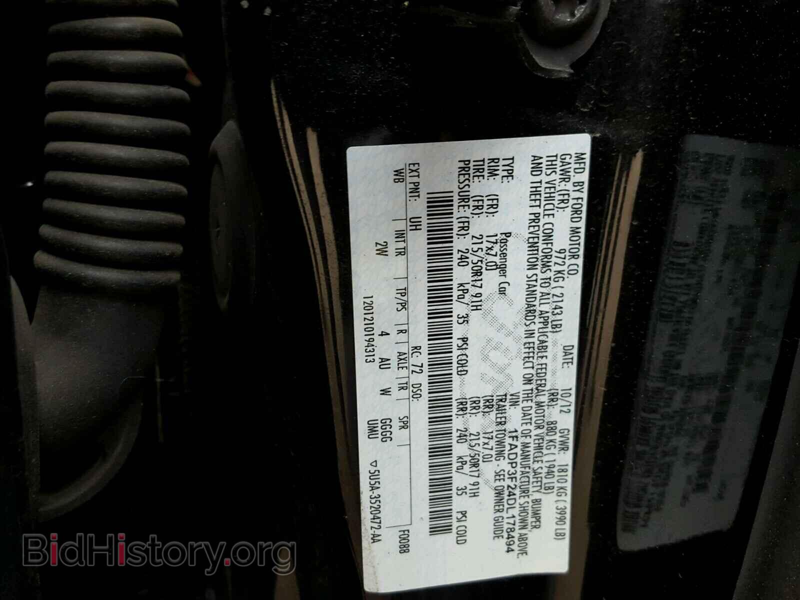 2013 FORD FOCUS SE - VIN: 1FADP3F24DL178494 - Фото 10