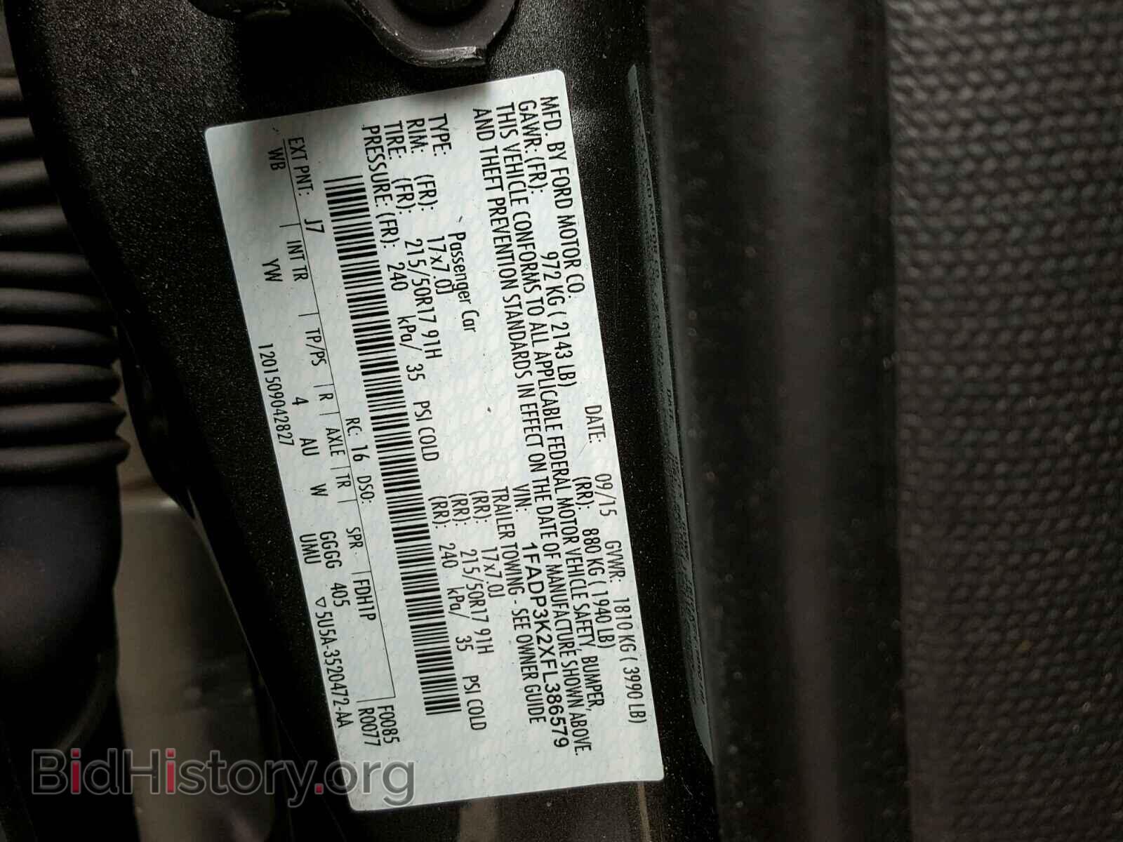 2015 FORD FOCUS - VIN: 1FADP3K2XFL386579 - Photo 10