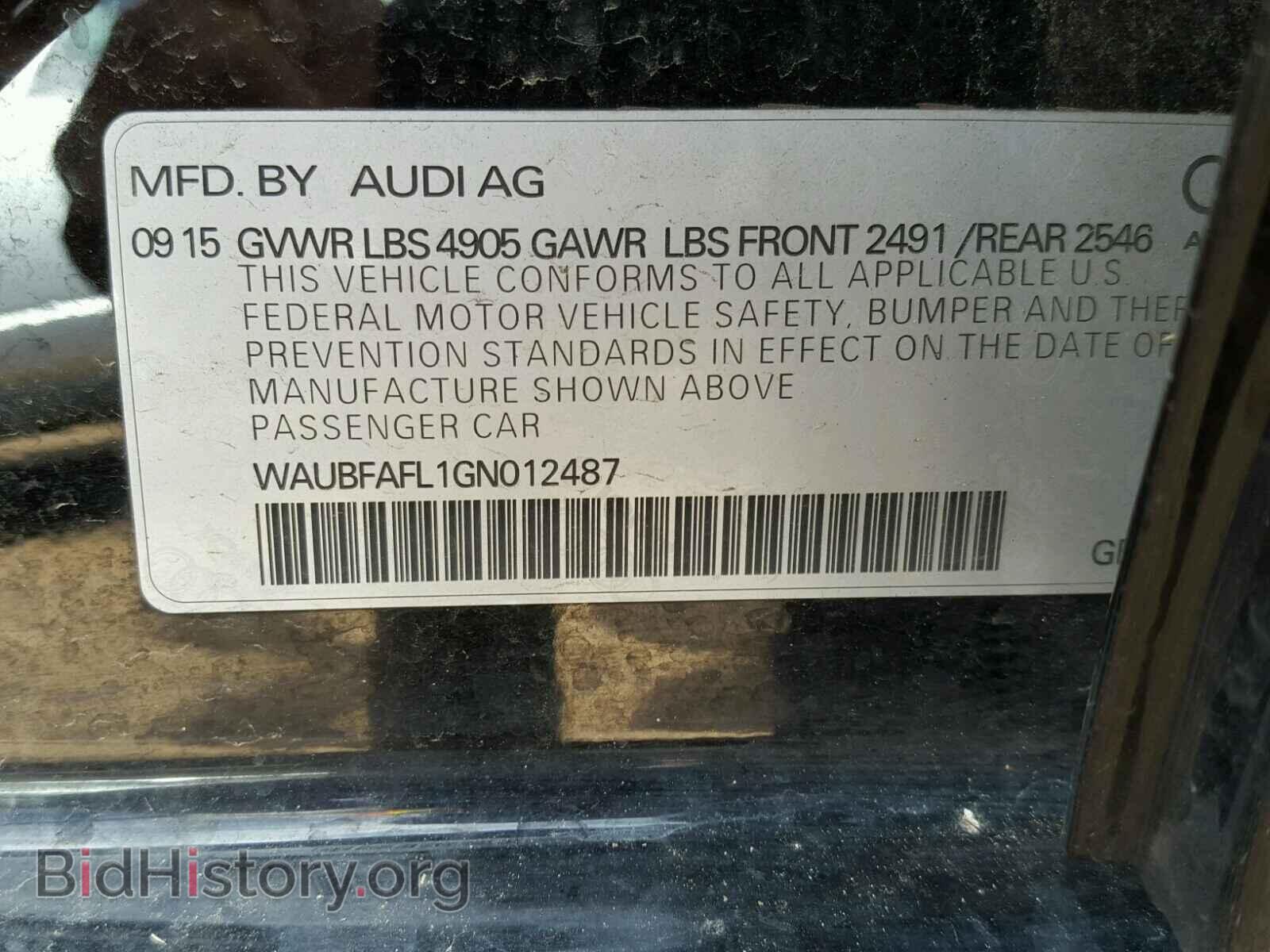 2016 AUDI A4 - VIN: WAUBFAFL1GN012487 - Фото 10