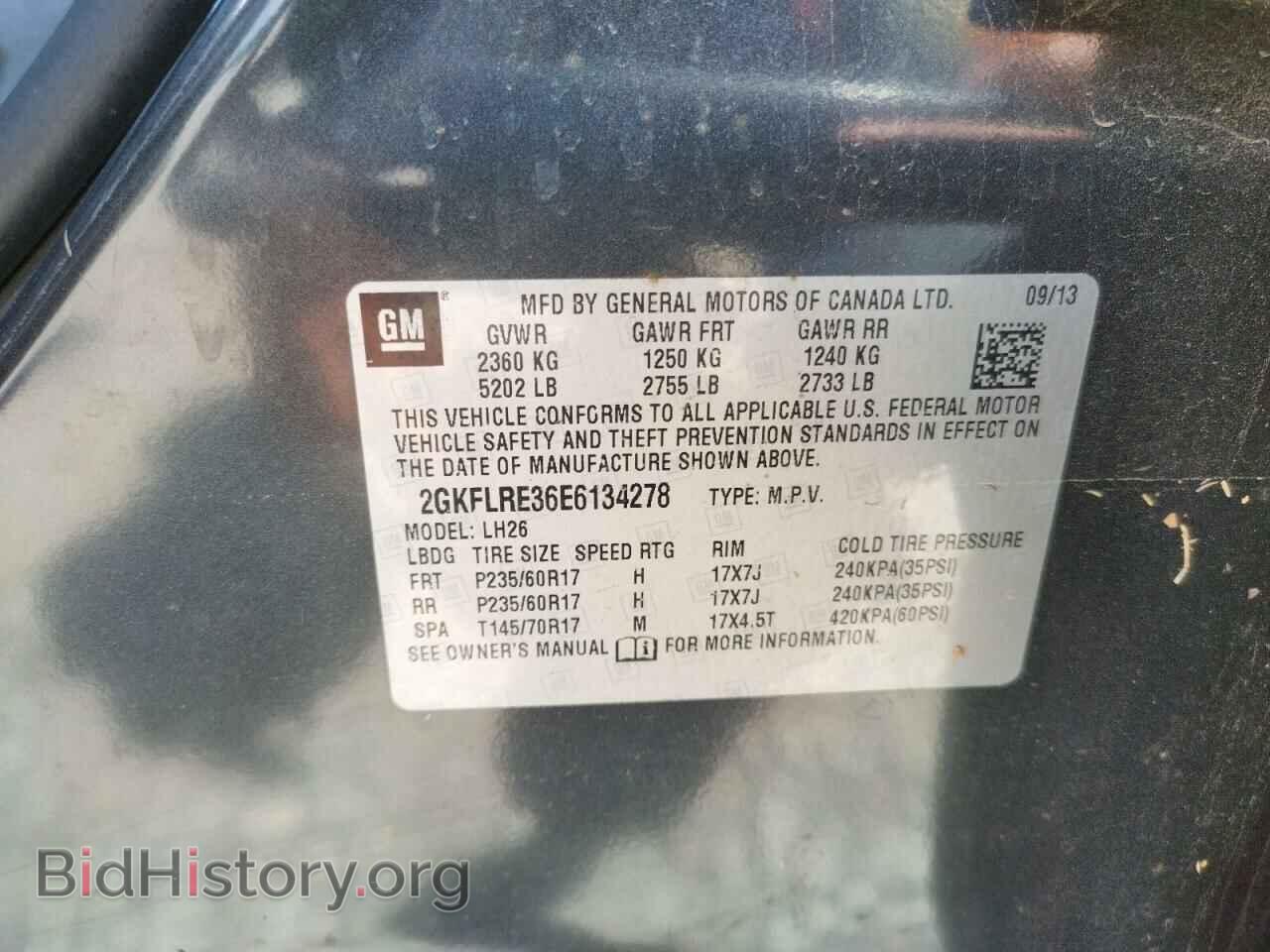 2014 GMC TERRAIN - VIN: 2GKFLRE36E6134278 - Фото 10