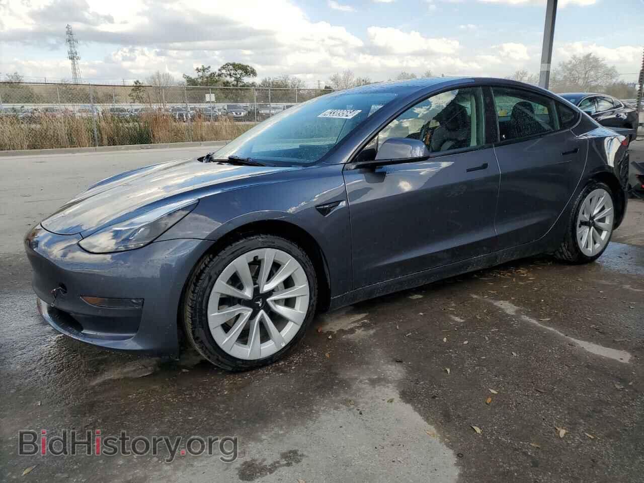 Photo 5YJ3E1EB7NF187034 - TESLA MODEL 3 2022