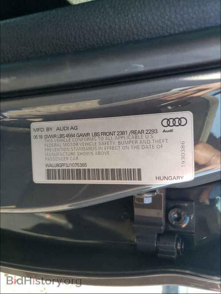 2018 AUDI A3 - VIN: WAUJ8GFF3J1075365 - Фото 10