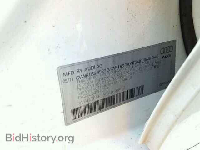 2012 AUDI A4 - VIN: WAUFFAFL5CA058617 - Фото 10