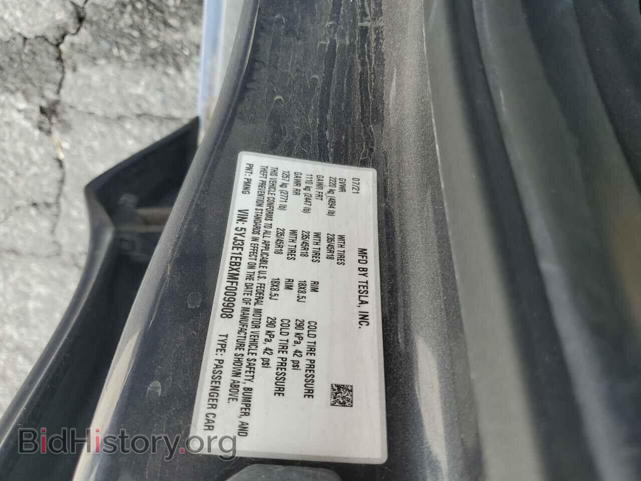 2021 TESLA MODEL 3 - VIN: 5YJ3E1EBXMF009908 - Photo 12