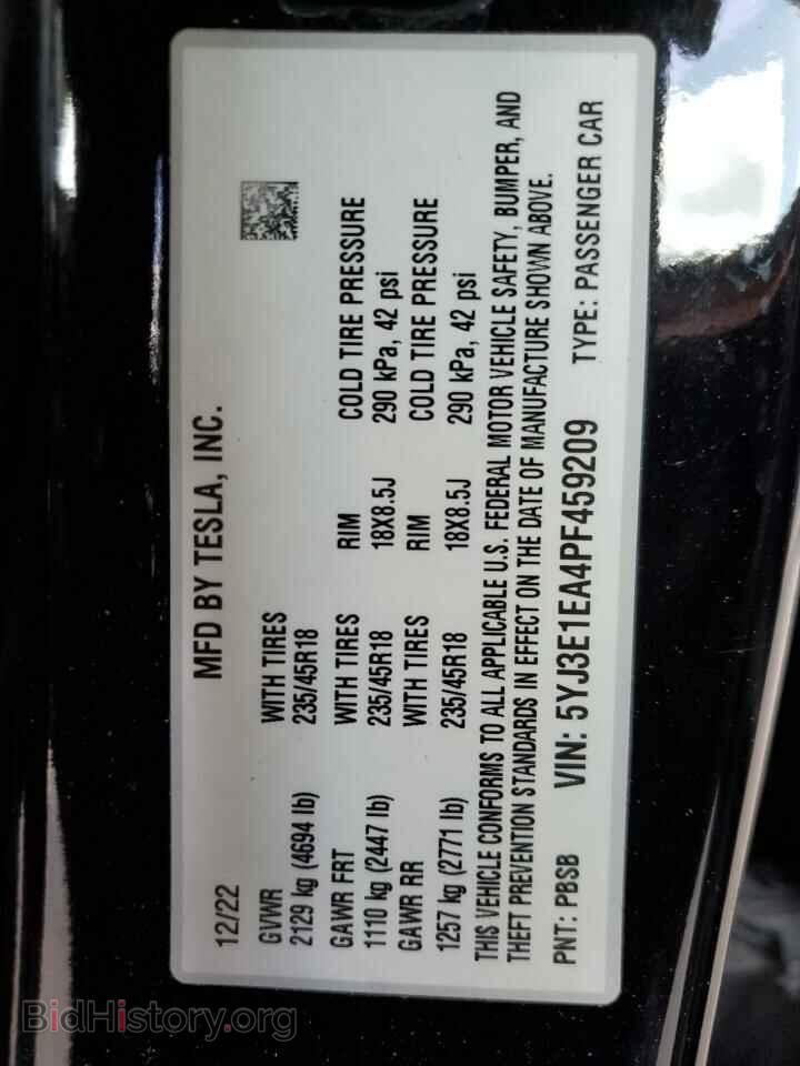2023 TESLA MODEL 3 - VIN: 5YJ3E1EA4PF459209 - Photo 13