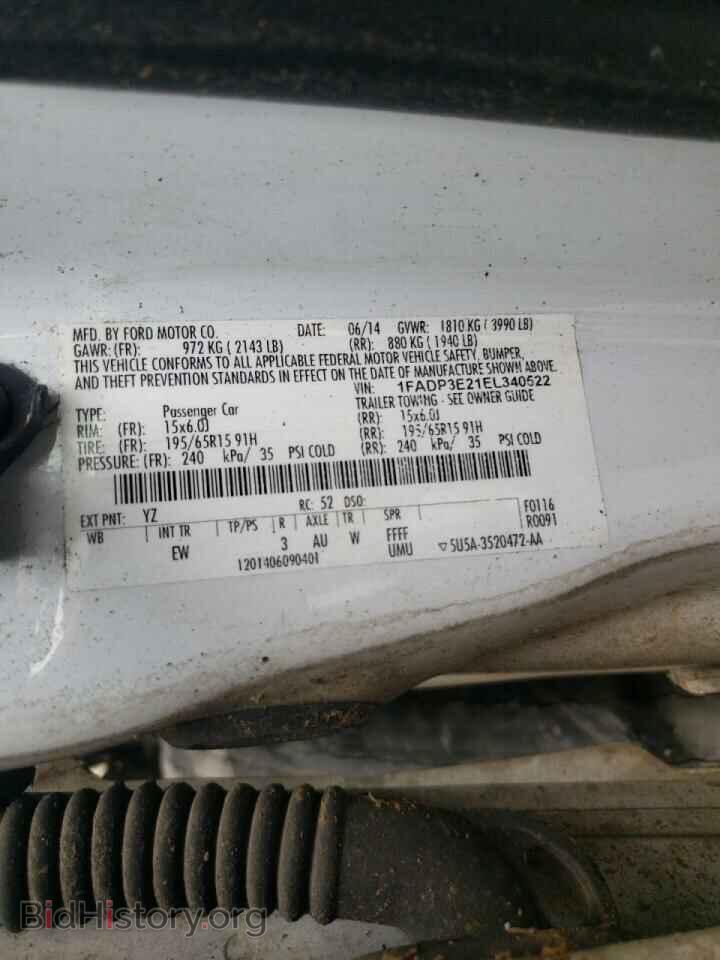 2014 FORD FOCUS - VIN: 1FADP3E21EL340522 - Фото 10