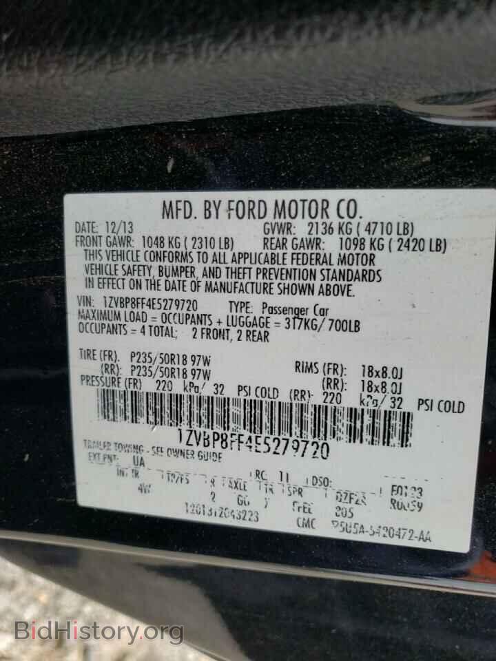 2014 FORD MUSTANG - VIN: 1ZVBP8FF4E5279720 - Фото 10