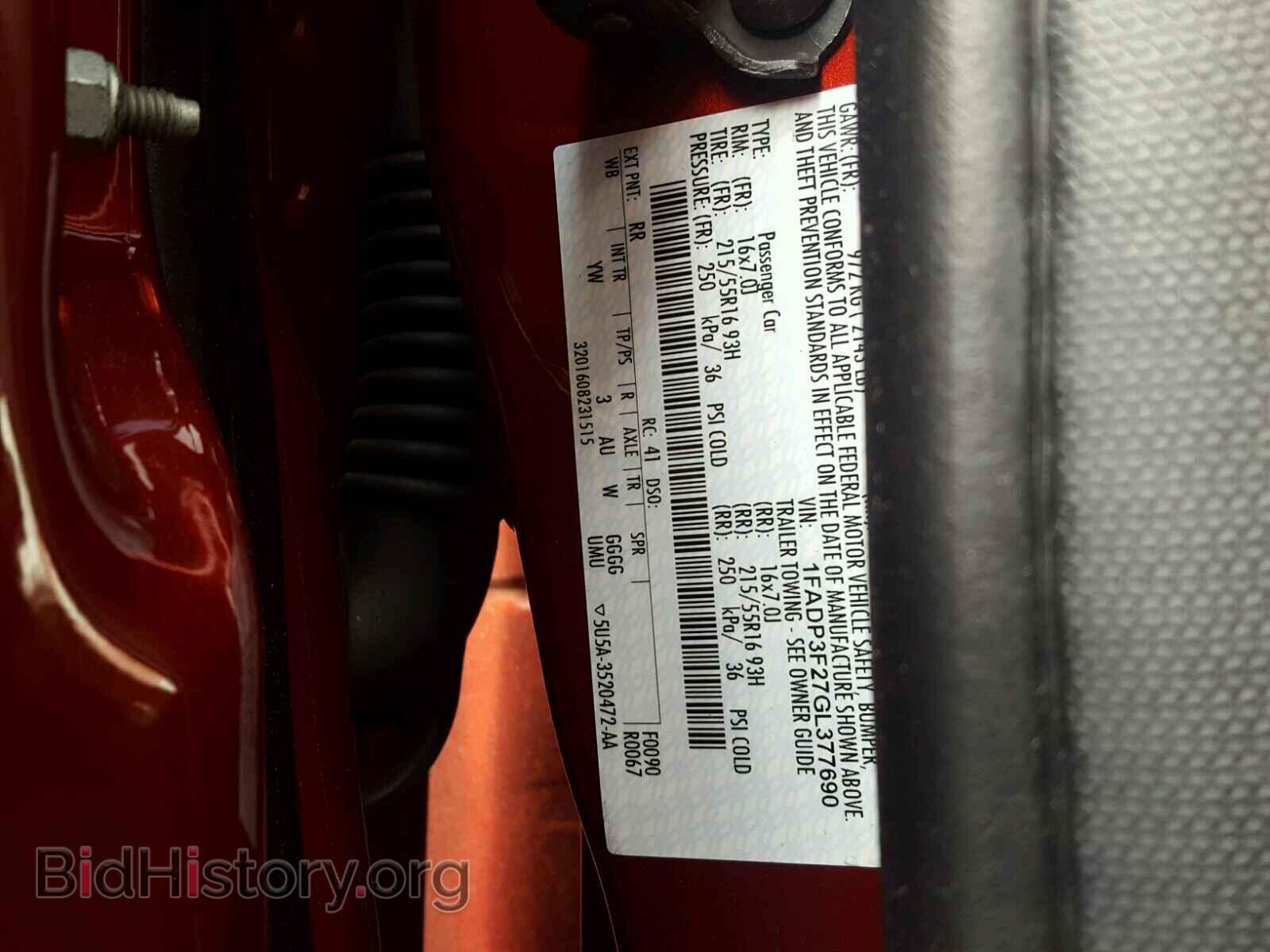 2016 FORD FOCUS - VIN: 1FADP3F27GL377690 - Photo 10