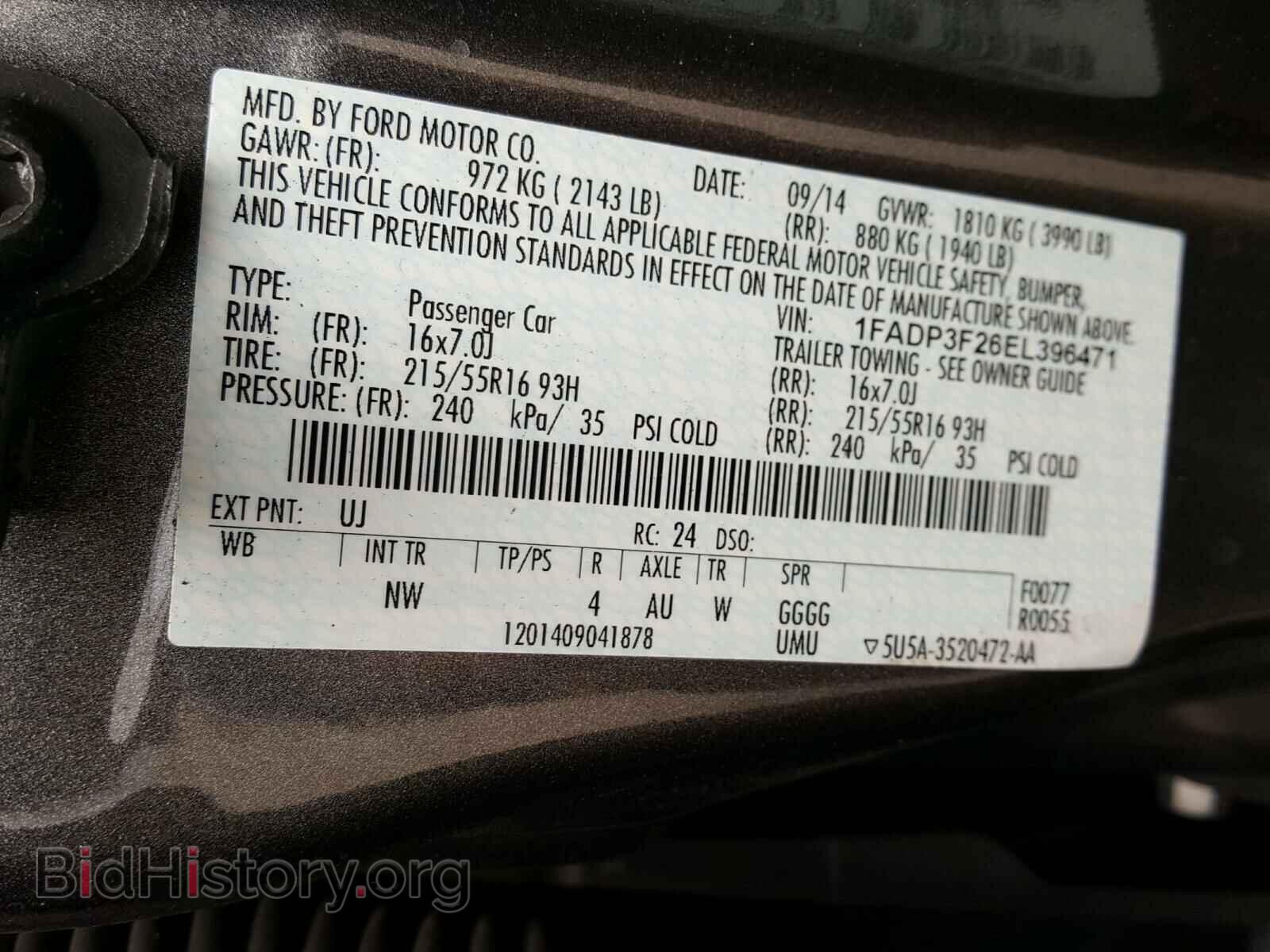 2014 FORD FOCUS - VIN: 1FADP3F26EL396471 - Photo 10