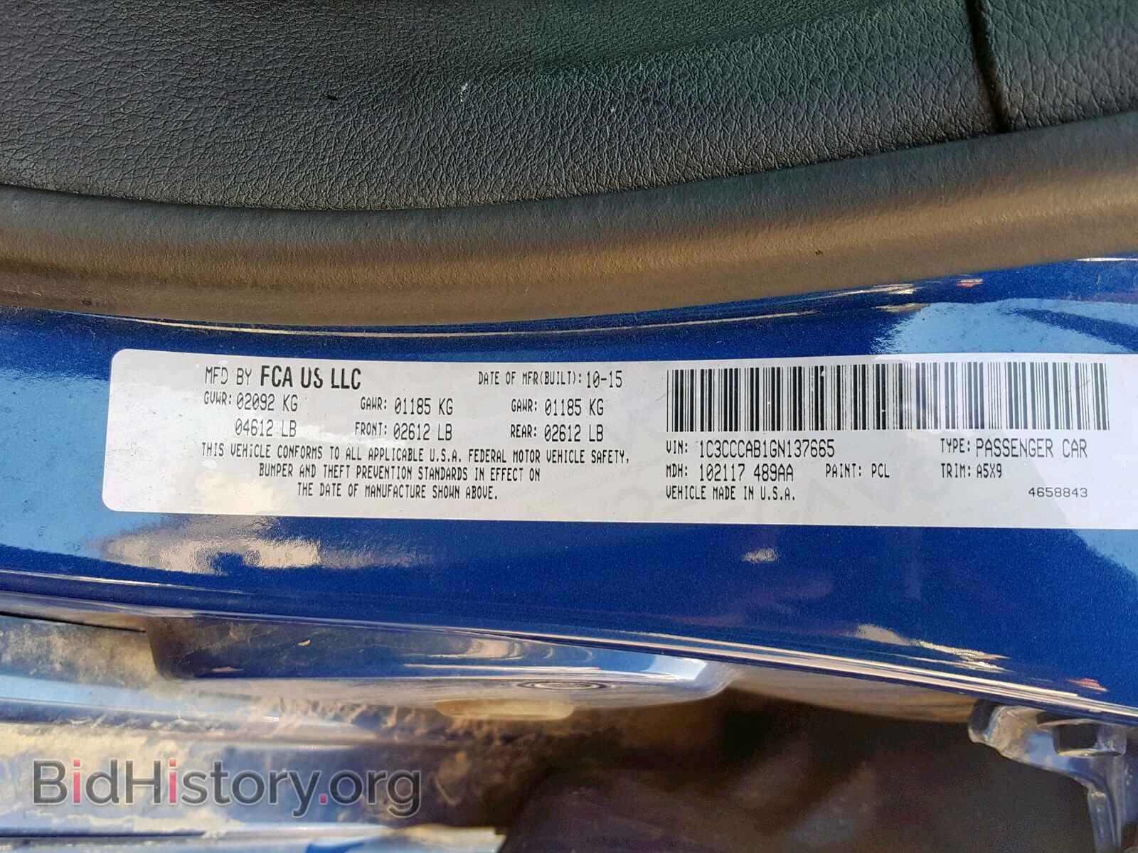 2016 CHRYSLER 200 - VIN: 1C3CCCAB1GN137665 - Photo 10