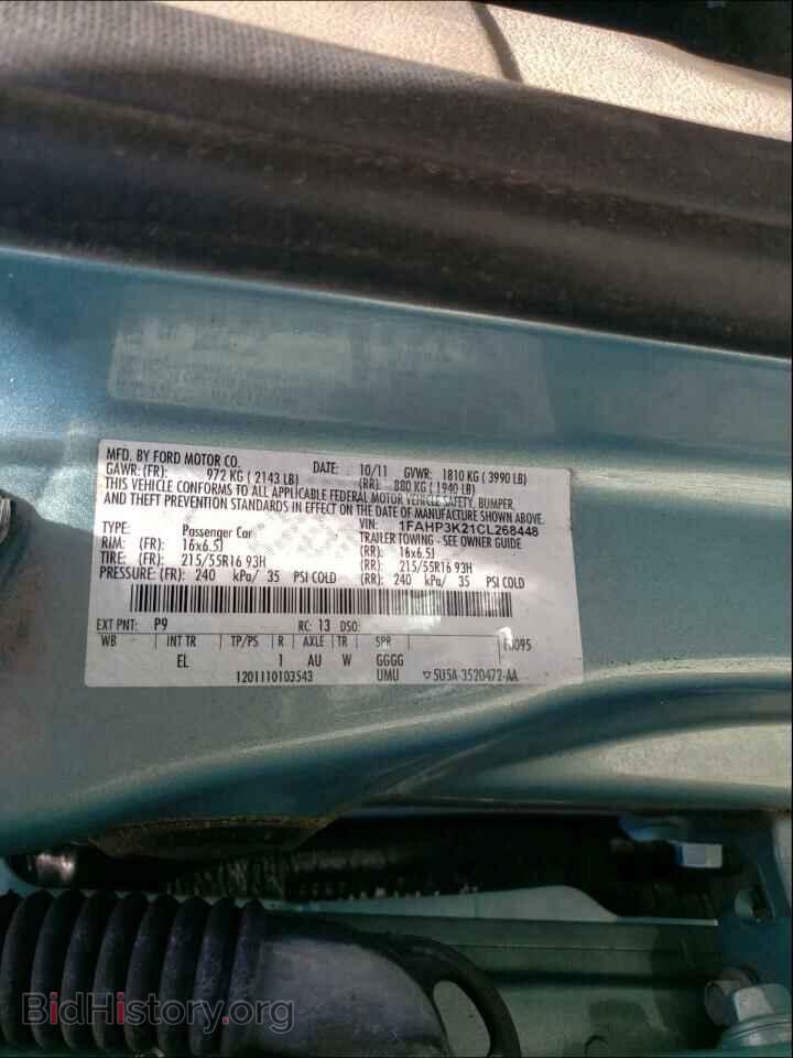 2012 FORD FOCUS - VIN: 1FAHP3K21CL268448 - Фото 10