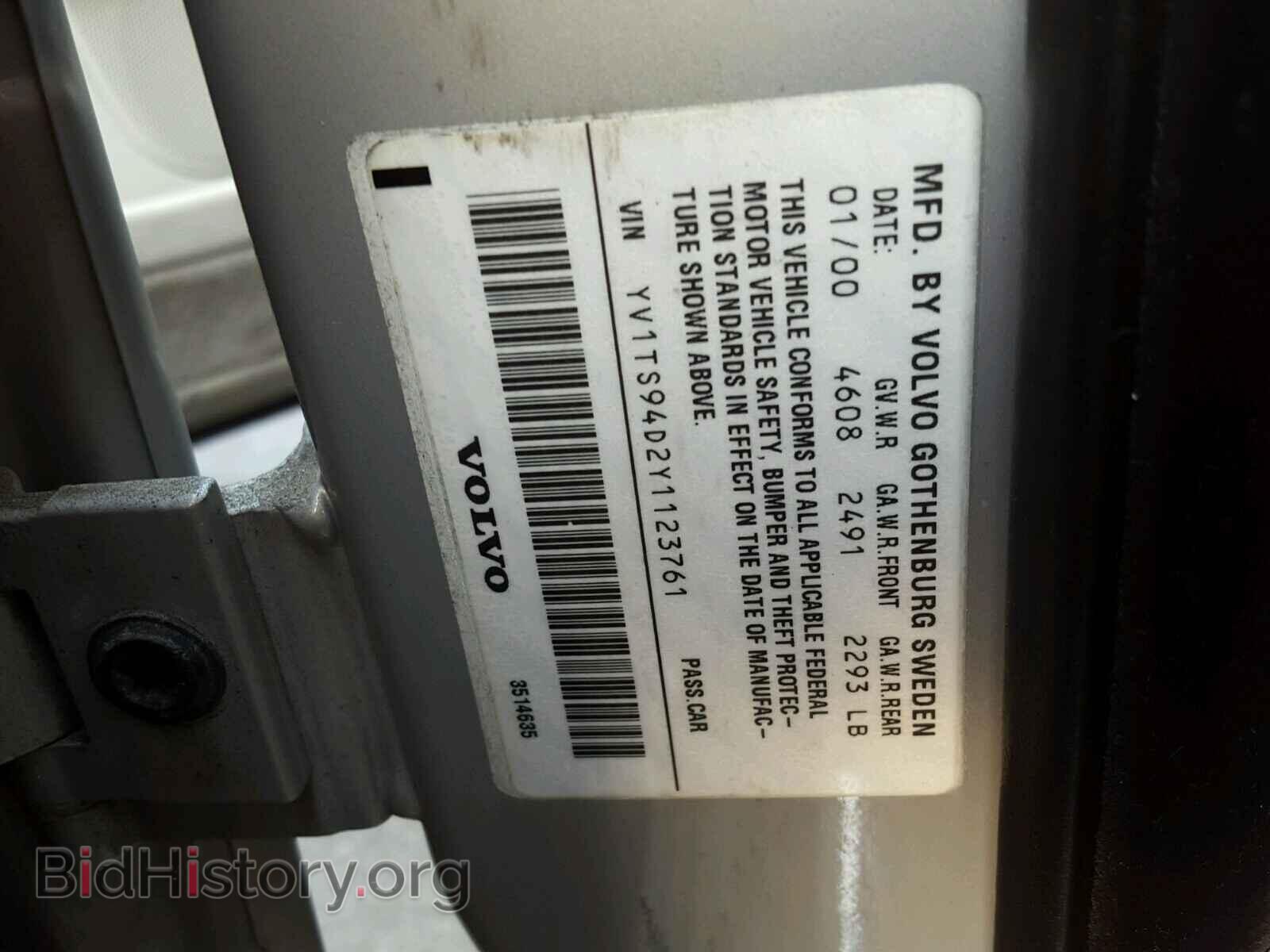 2000 VOLVO S80 - VIN: YV1TS94D2Y1123761 - Photo 10