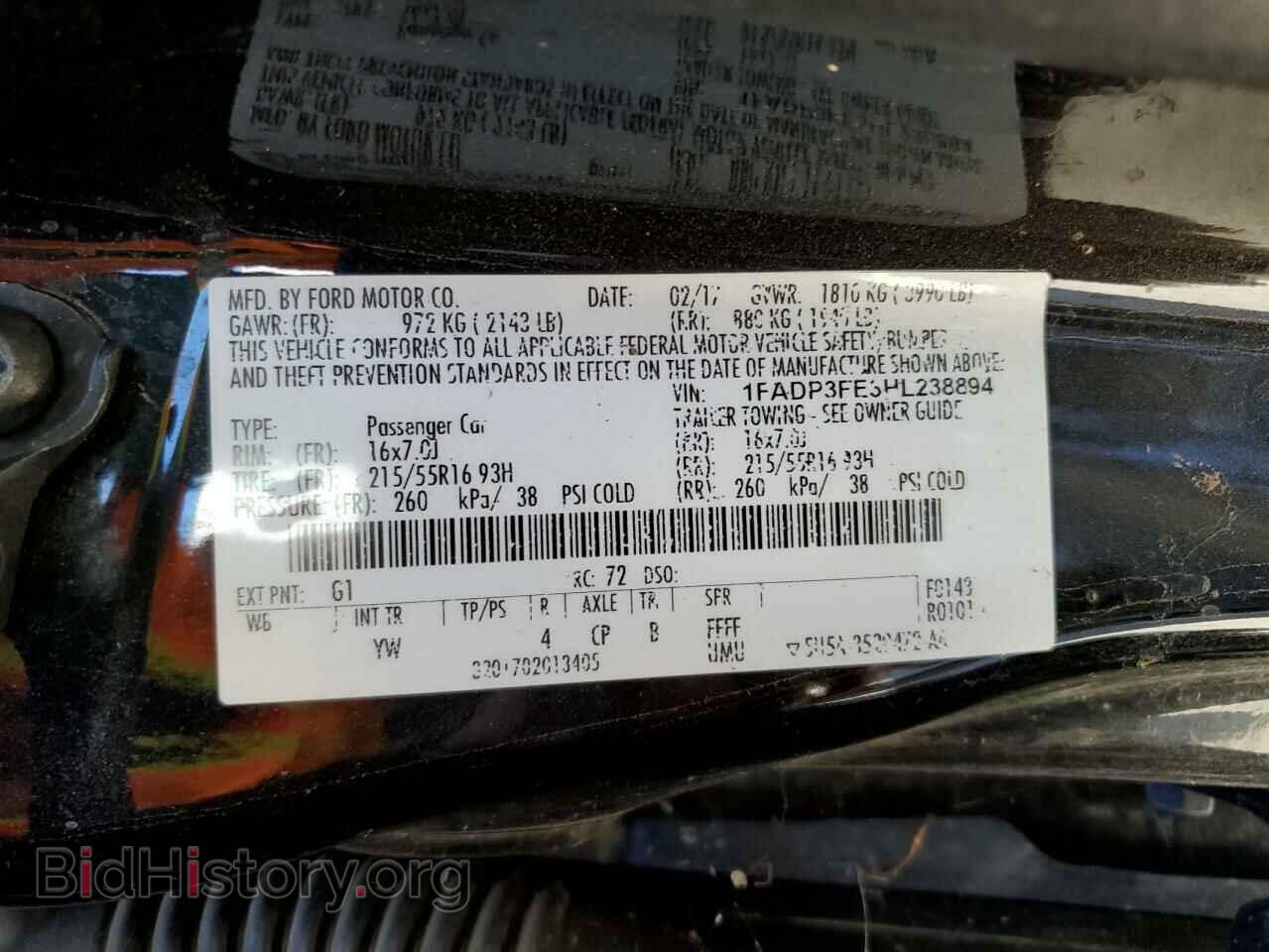 2017 FORD FOCUS - VIN: 1FADP3FE3HL238894 - Photo 12