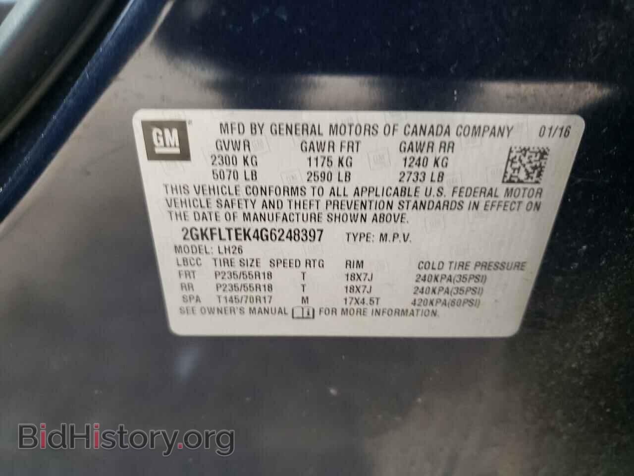 2016 GMC TERRAIN - VIN: 2GKFLTEK4G6248397 - Фото 13