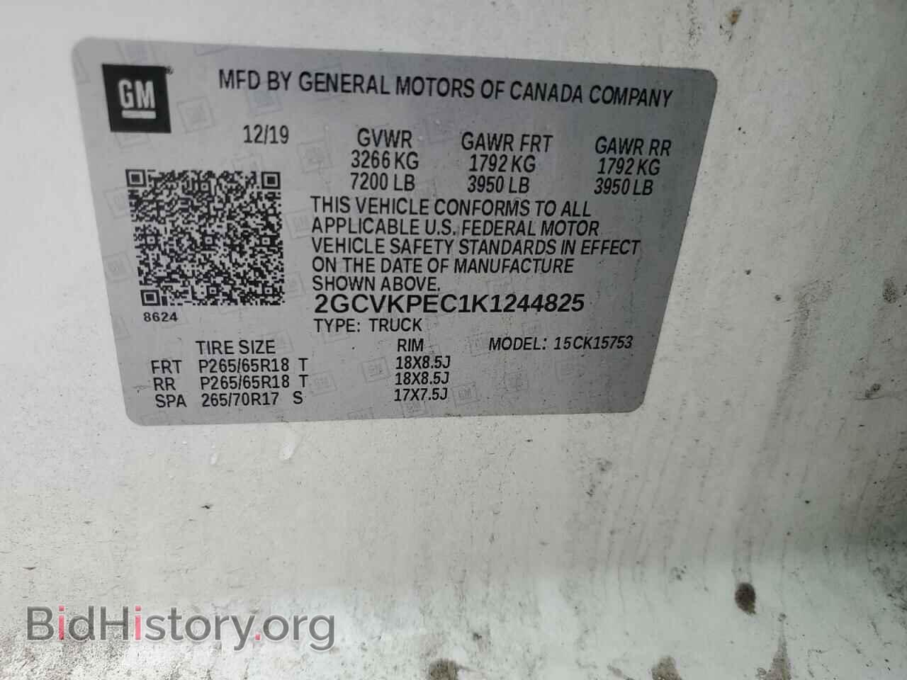 2019 CHEVROLET SILVERADO - VIN: 2GCVKPEC1K1244825 - Фото 12