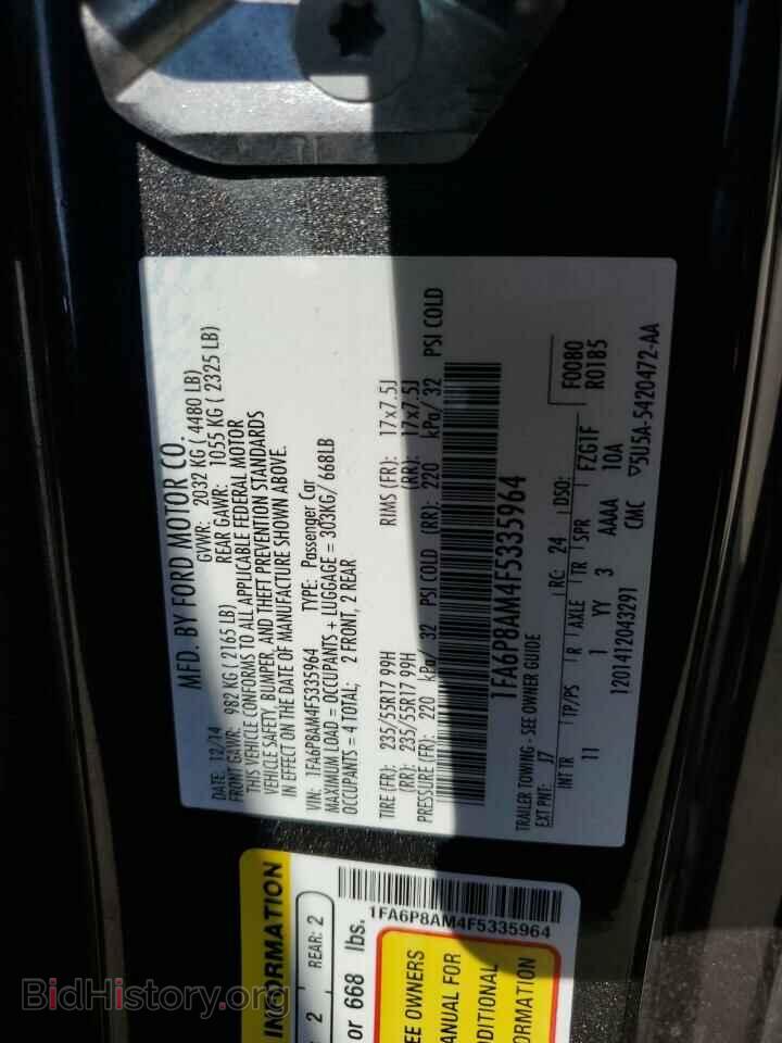 2015 FORD MUSTANG - VIN: 1FA6P8AM4F5335964 - Фото 13