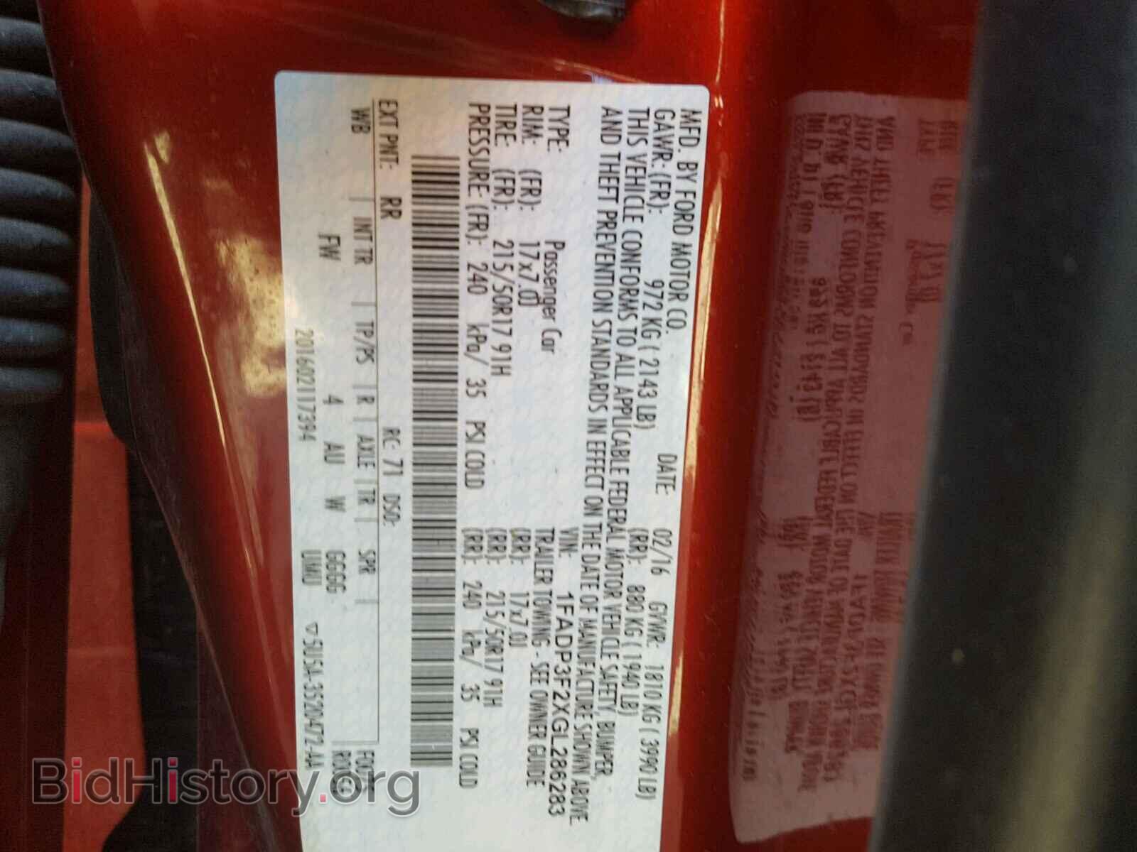 2016 FORD FOCUS - VIN: 1FADP3F2XGL286283 - Фото 10