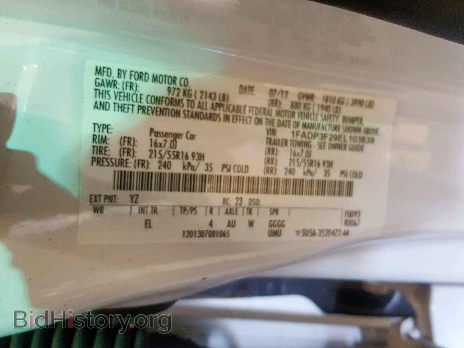 2014 FORD FOCUS SE - VIN: 1FADP3F29EL103839 - Фото 10