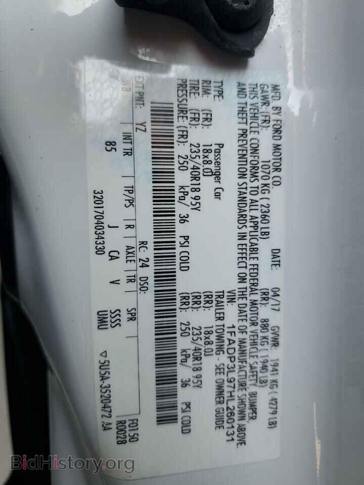 2017 FORD FOCUS - VIN: 1FADP3L97HL260131 - Фото 13