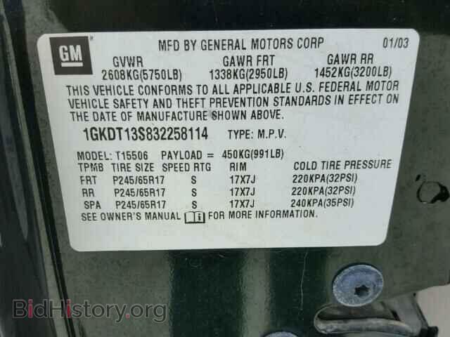 2003 GMC ENVOY - VIN: 1GKDT13S832258114 - Photo 10