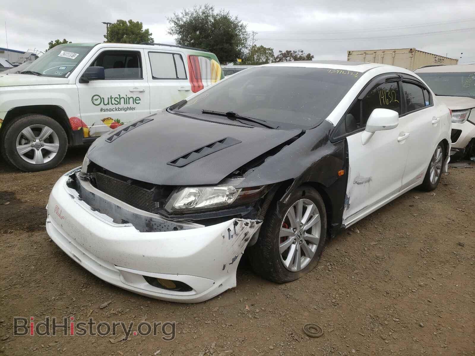 2012 HONDA CIVIC - VIN: 2HGFB6E50CH706155 - Фото 2