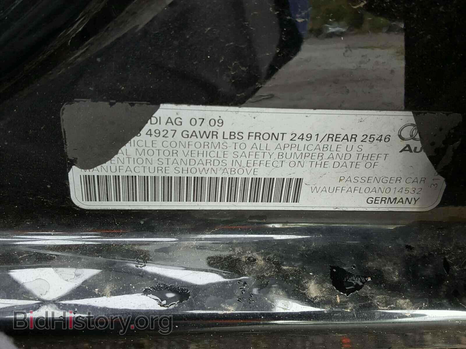 2010 AUDI A4 - VIN: WAUFFAFL0AN014532 - Фото 10