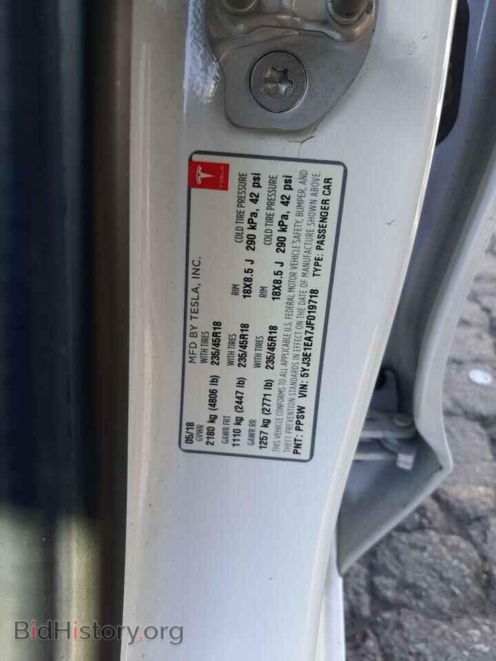 2018 TESLA MODEL 3 - VIN: 5YJ3E1EA7JF019718 - Фото 12