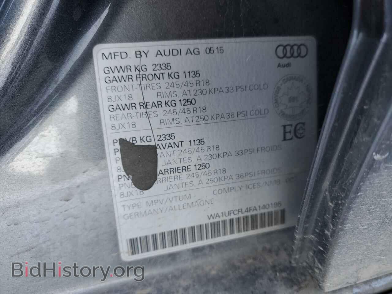 2015 AUDI A4 - VIN: WA1UFCFL4FA140195 - Photo 12
