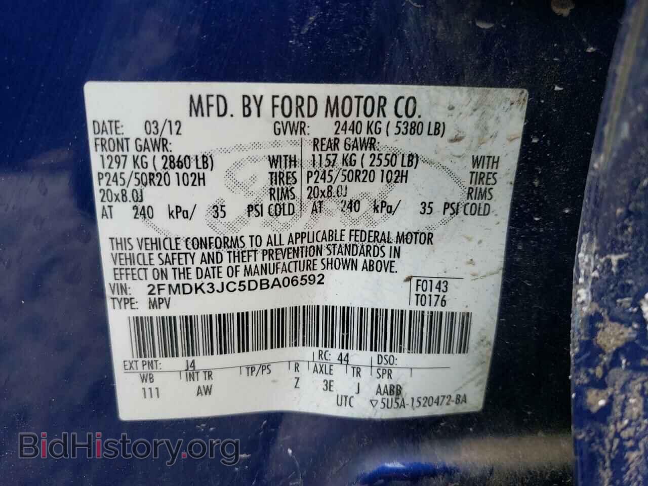 2013 FORD EDGE - VIN: 2FMDK3JC5DBA06592 - Photo 10
