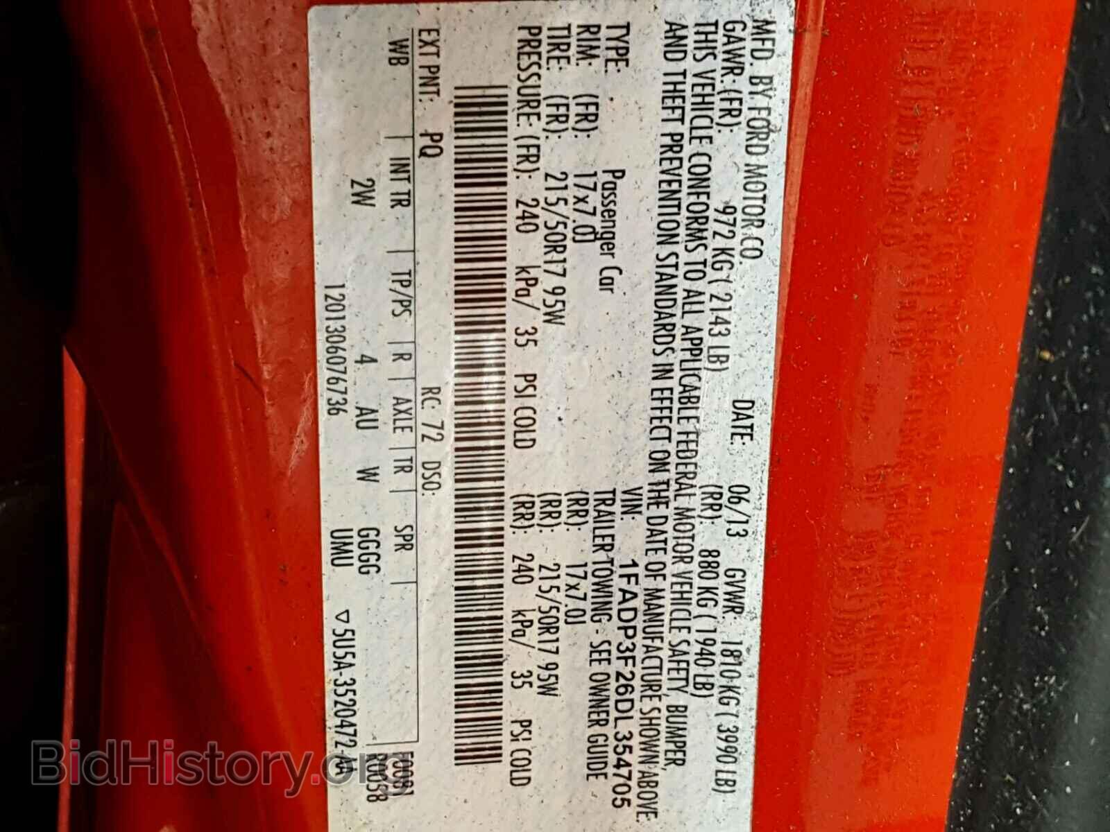 2013 FORD FOCUS - VIN: 1FADP3F26DL354705 - Фото 10
