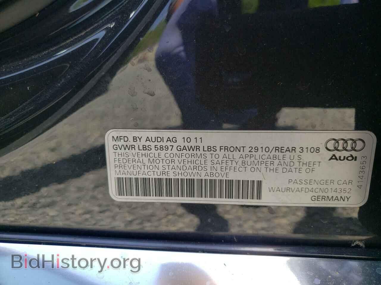 2012 AUDI A8 - VIN: WAURVAFD4CN014352 - Photo 10
