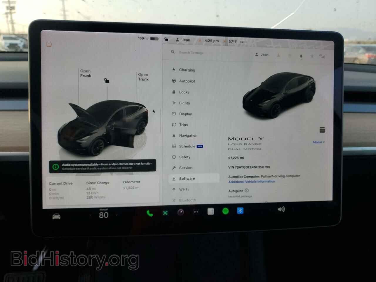 2022 TESLA MODEL Y - VIN: 7SAYGDEE4NF350799 - Фото 9