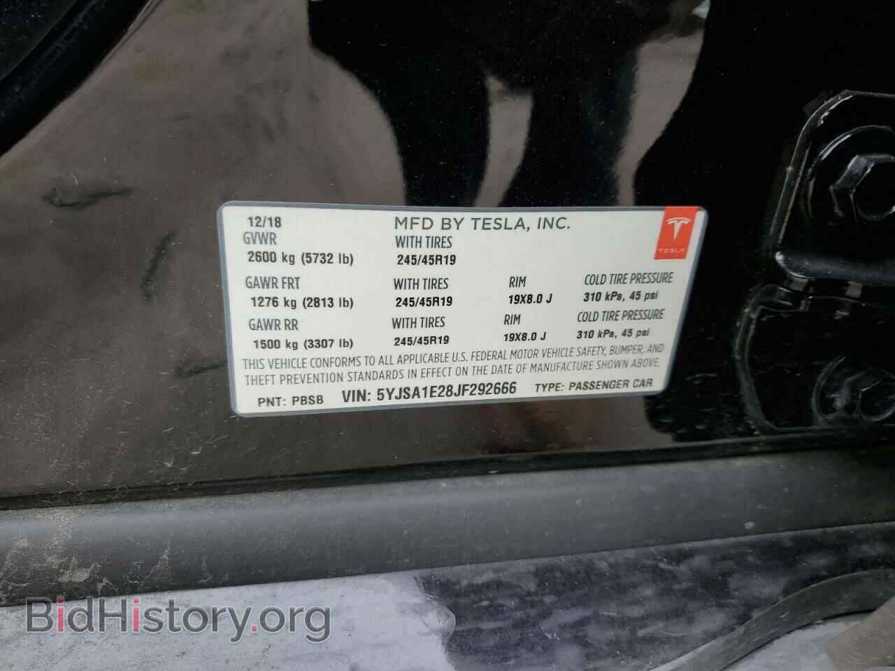 2018 TESLA MODEL S - VIN: 5YJSA1E28JF292666 - Фото 14