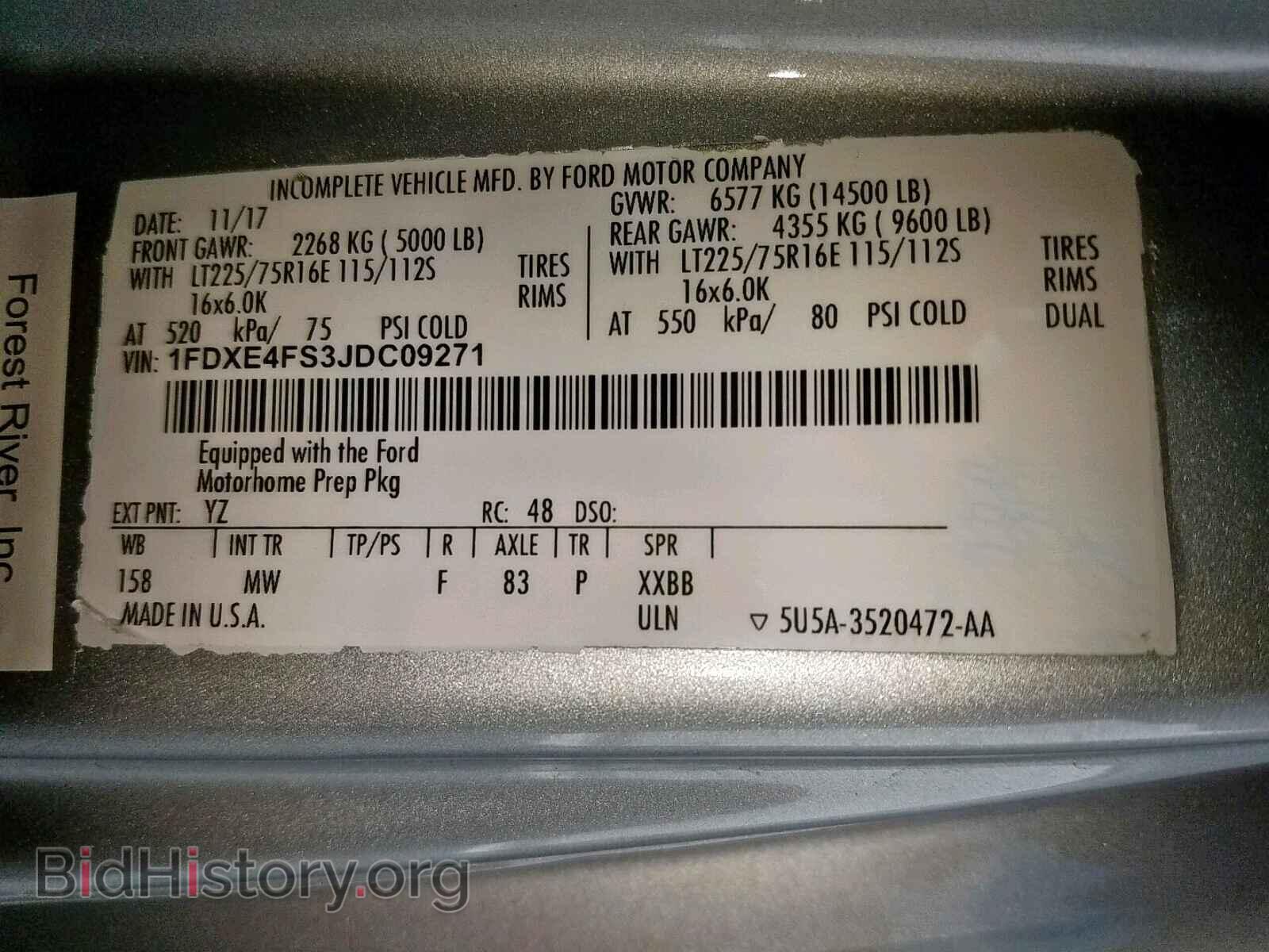 2018 FORD ECONOLINE - VIN: 1FDXE4FS3JDC09271 - Фото 10