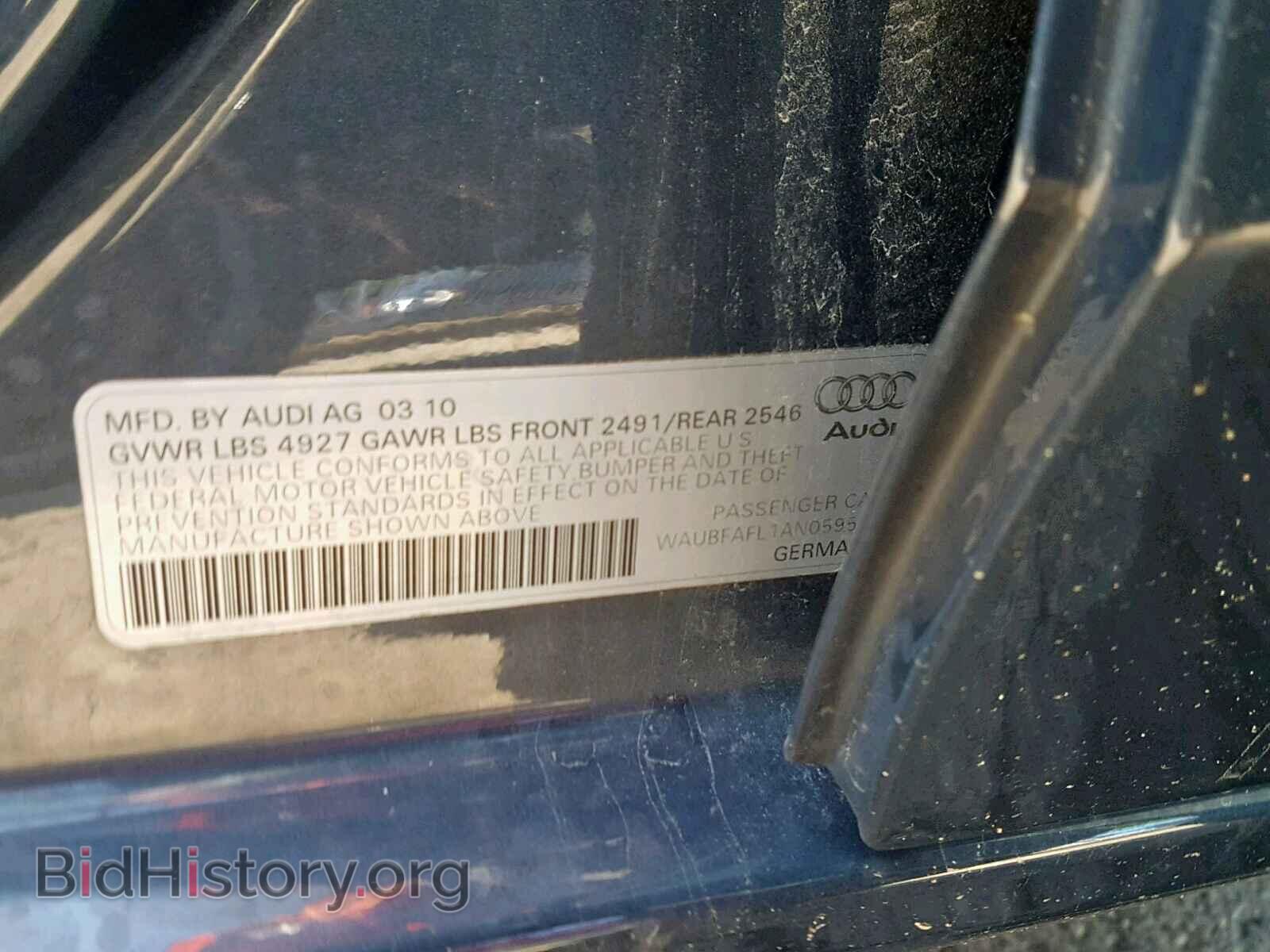 2010 AUDI A4 - VIN: WAUBFAFL1AN059591 - Фото 10