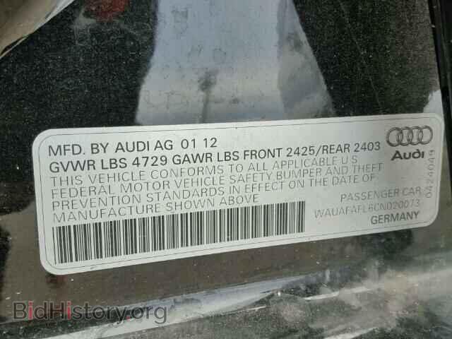 2012 AUDI A4 - VIN: WAUAFAFL6CN020073 - Фото 10