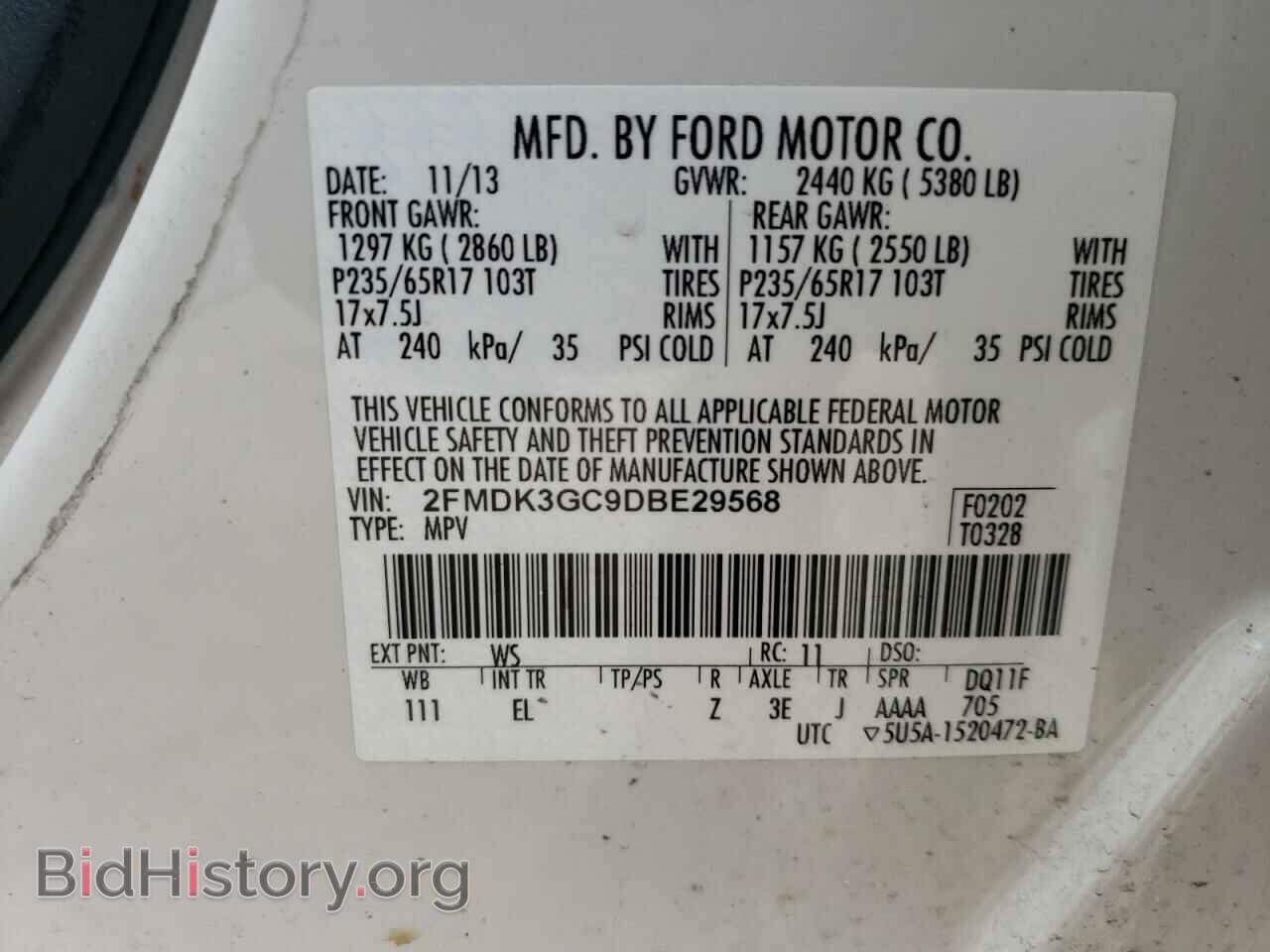 2013 FORD EDGE - VIN: 2FMDK3GC9DBE29568 - Photo 10
