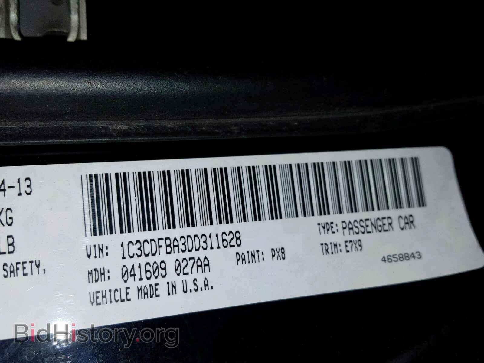 2013 DODGE DART - VIN: 1C3CDFBA3DD311628 - Photo 10