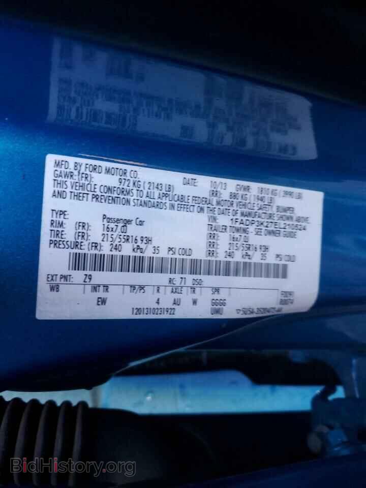 2014 FORD FOCUS - VIN: 1FADP3K27EL210524 - Фото 14