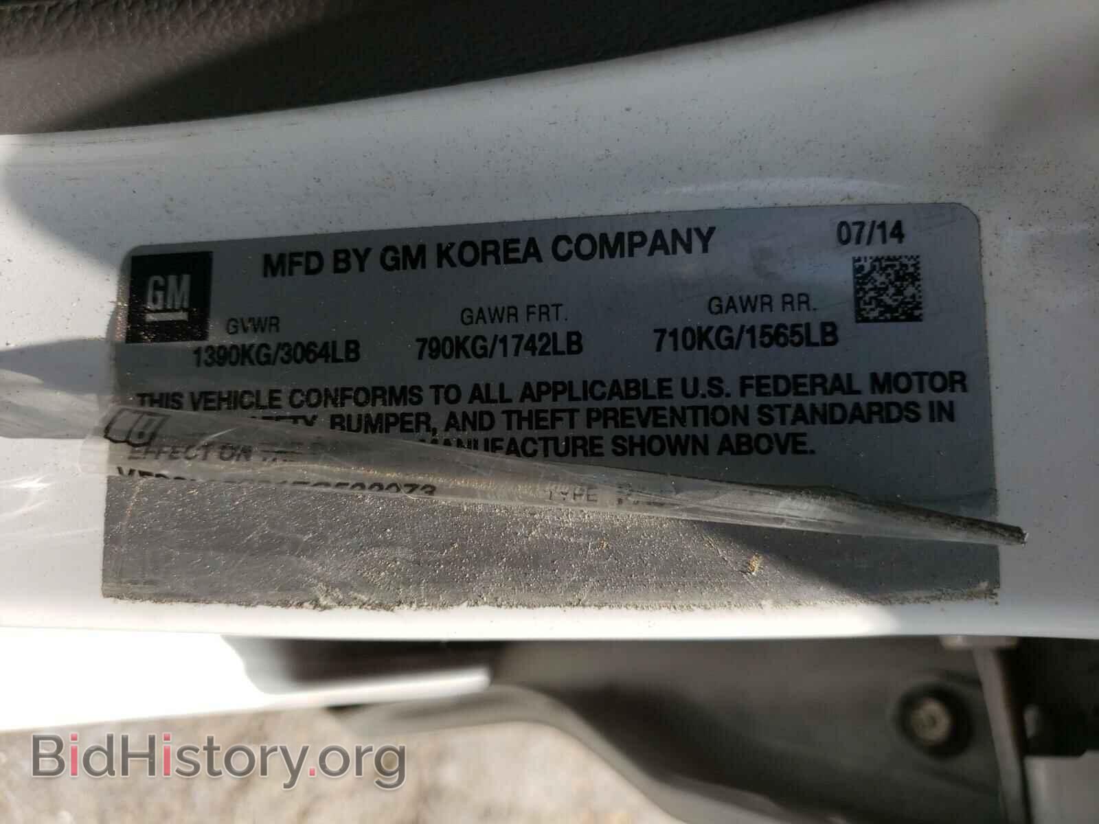 2014 CHEVROLET SPARK - VIN: KL8CA6S91EC592273 - Фото 10