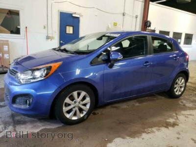 2014 Kia RIO RIO EX, blue — VIN KNADN5A33E6338129, Copart