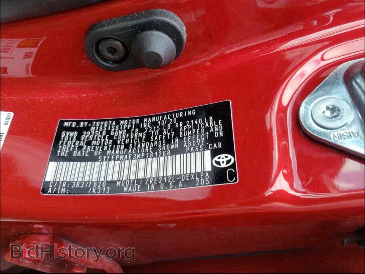2021 TOYOTA COROLLA - VIN: 5YFEPMAE3MP181268 - Photo 10