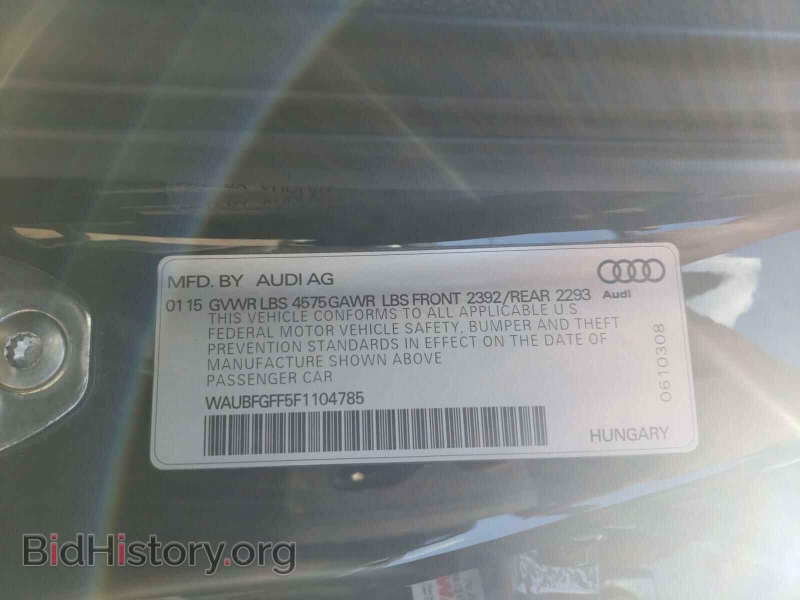 2015 AUDI S3 - VIN: WAUBFGFF5F1104785 - Фото 10